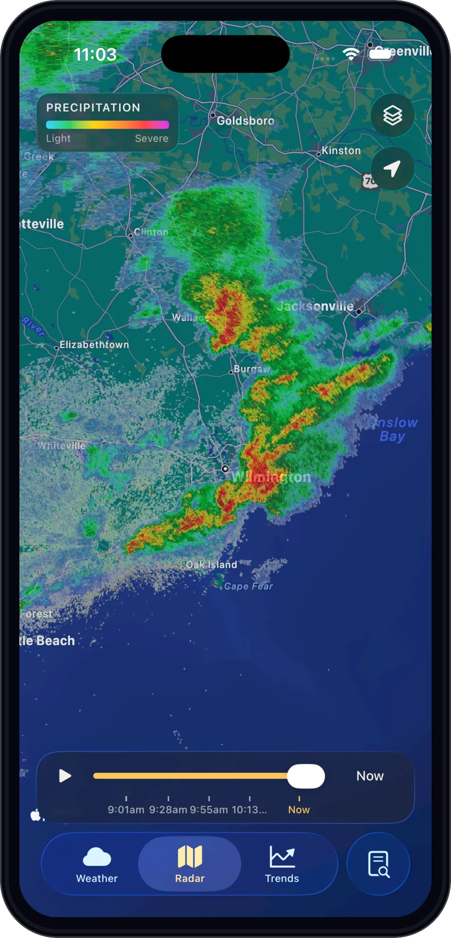 Radar tab